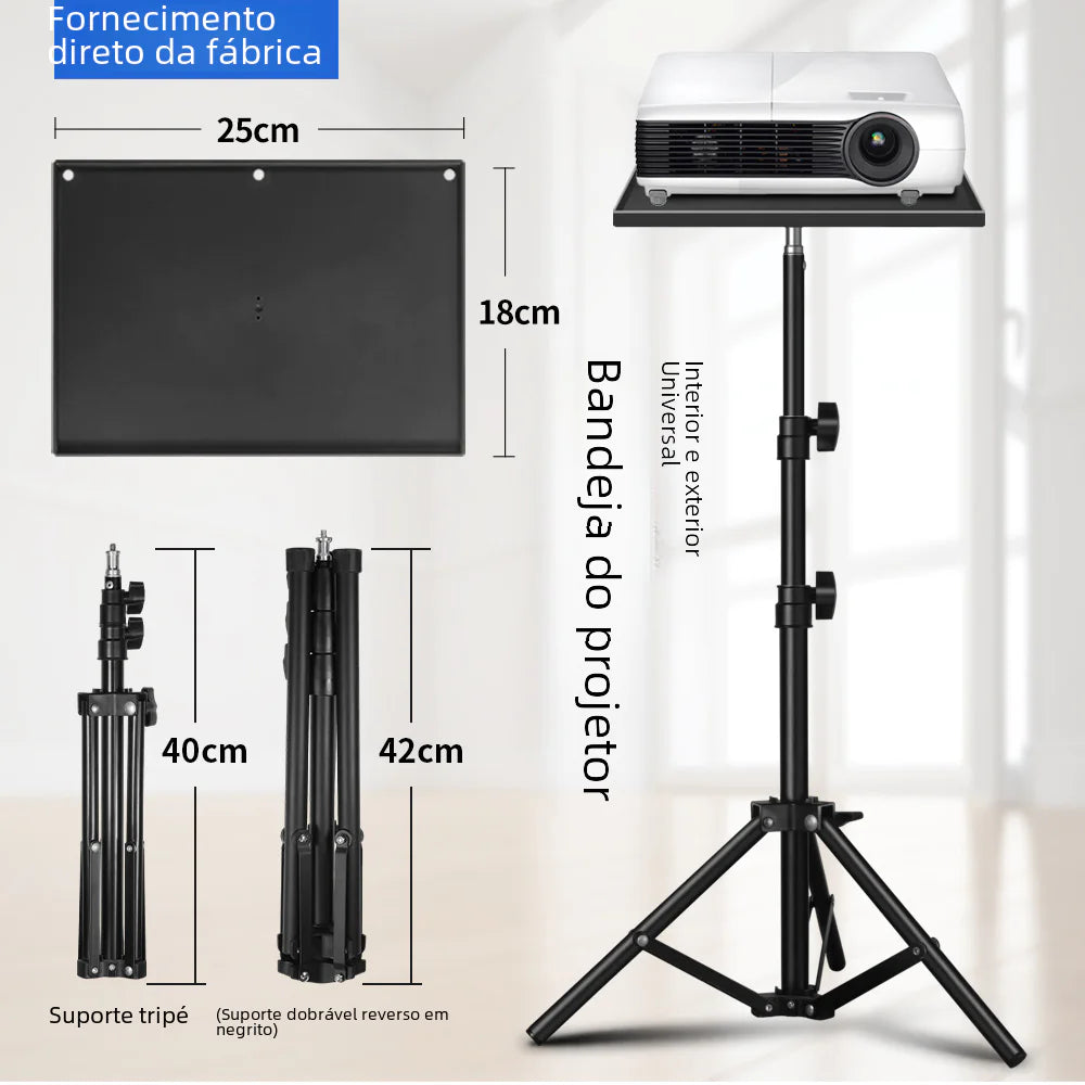 Adjustable Projector Stand with Laptop Tray and Tripod